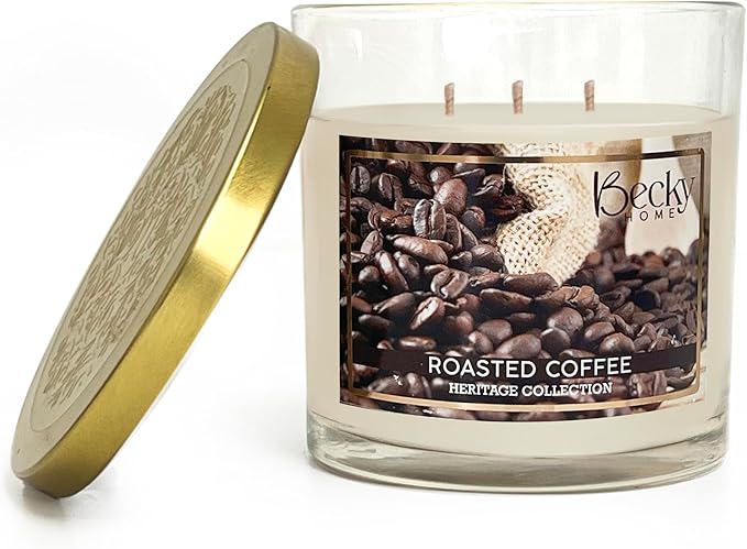 3 Wick Candle, 14.5oz Coffee Scented, Espresso Candles, Roast Coffee, Macchiato Candle, Large Jar Candles for Women, Gift for Men and Women, Long Lasting 45 Hour
