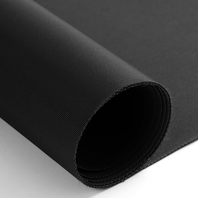 Nylon Fabric, 58"W 420D Waterproof Fabric 3 Yard Ripstop Nylon Material Outdoor Upholstery Twill Sewing Material for Patio Chair, Lining, Cushion, Purse, Tote Bag, Tent, Tarp Cover, DIY Project Black