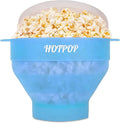 The Original Hotpop Microwave Popcorn Popper, Silicone Popcorn Maker, Collapsible Bowl BPA-Free and Dishwasher Safe- 20 Colors Available (Transparent Fresh Mint)