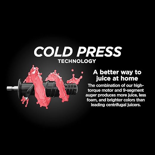 Ninja NeverClog Cold Press Juicer | Powerful Electric Slow Masticating Juicer with Pulp Control | XL Capacity | 24 oz. Juice Jug & 36 oz. Pulp Container | Dishwasher Safe | Charcoal | 150W | JC151