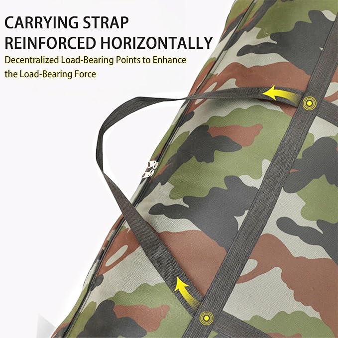 8 Packs Camouflage Extra Large Moving Bags, 125L Heavy Duty Storage Bags, Waterproof Oxford Storage Tote Duffle Bag with Zippers for Clothes, Bedding, Comforters, Pillows, Moving