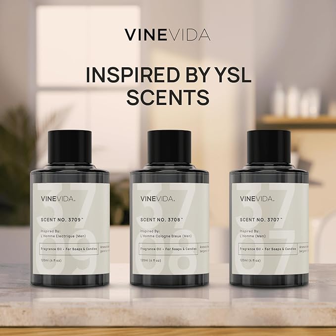 VINEVIDA [128 Oz] Inspired by: Opium Pour Homme (Men); Fragrance Oil for Candle Making and Soap Making - Premium Candle Scents for Soy Candles