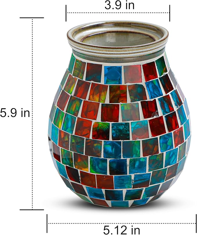 mocosa Handcrafted Mosaic Glass Electric Wax Melt Warmer Wax Burner Melter Fragrance Warmer for Home Office Bedroom Living Room Gifts, Décor