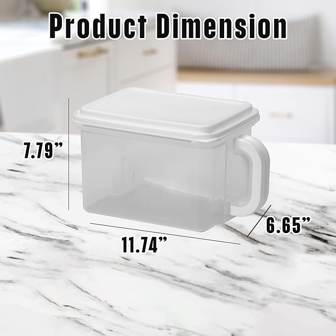 Buddeez Cereal Containers Storage - Airtight Food Storage Containers with Lids - BPA Free Plastic Food Dispenser 21 Cup White