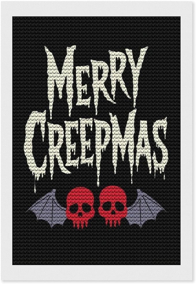 AIVKIEJK Diamond Painting Kits for Adults - Halloween & Christmas Gothic Ghost Christmas Painting DIY 5D Full Drill Diamond Dots Paintings with Diamonds Gem Art and Crafts Home Decor 8"x12"