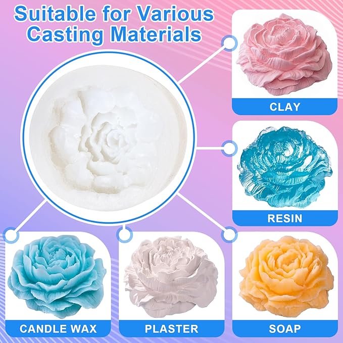Silicone Mold Making Kit, 70.5oz 15A Elastic Liquid Silica Gel for Casting Resin molds and Candle & Soap Mold,Fast Cure Translucent Platinum Silicone Rubber