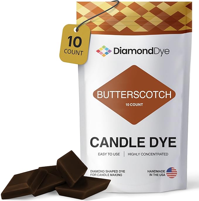 Butterscotch Candle Dye - Made in The USA - Premium Colorants - Highly Concentrated - Popular Colors for Paraffin or Soy Wax - Great for Professionals or Hobbyist - 10 Dye Chips