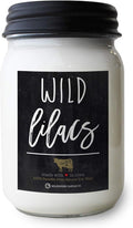 Milkhouse Candle Company - Wild Lilacs - 13oz Beeswax and Soy Candles - Farmhouse Collection - 100% Natural, Paraffin Free, with Premium Fragrance Oil, Glass Jars with Lids