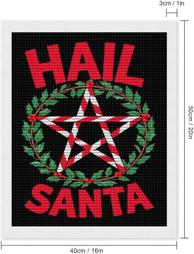 AIVKIEJK Diamond Painting Kits for Adults - Hail Santa Christmas Painting DIY 5D Full Drill Diamond Dots Paintings with Diamonds Gem Art and Crafts Home Decor 16"x20"