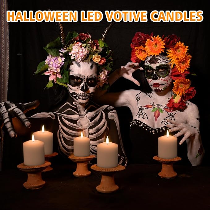 GenSwin Flameless Pillar Candles Flickering with Remote Timer, Battery Operated Real Wax LED Votive 3D Wick Candles 6 Pack White(Battery Include, 2 x 3.2 Inch)