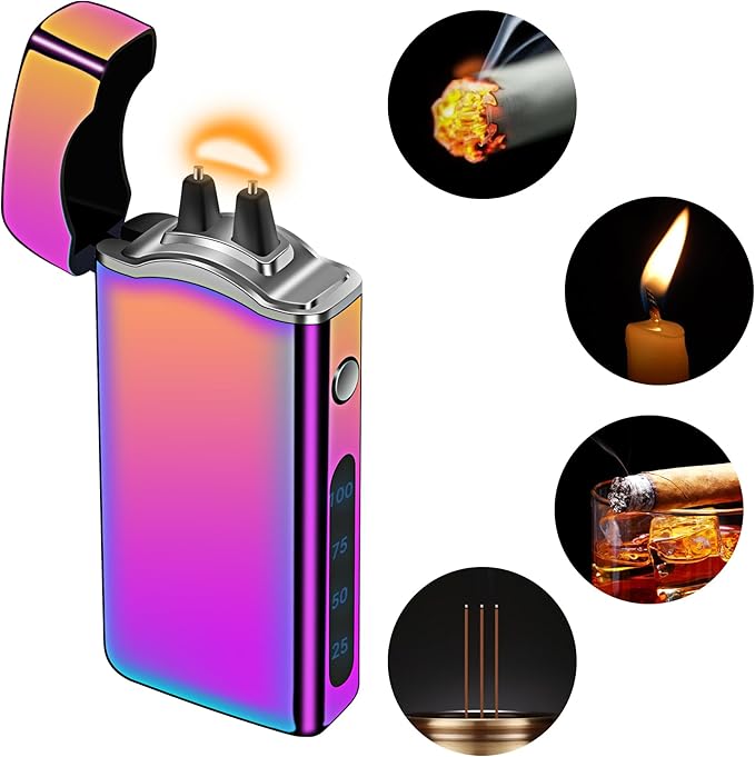 Big Arc Lighter Magical “Flame” USB Rechargeable Plasma Electric Cool Lighter (Colorful)