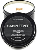 Anchored Northwest - Cabin Fever Travel Tin Candle, 6oz Black Metal Tin, American Cedar Wood Wick, Hand Poured, Essential Oil Blend 100% Soy Wax, 35+ Hour Burn