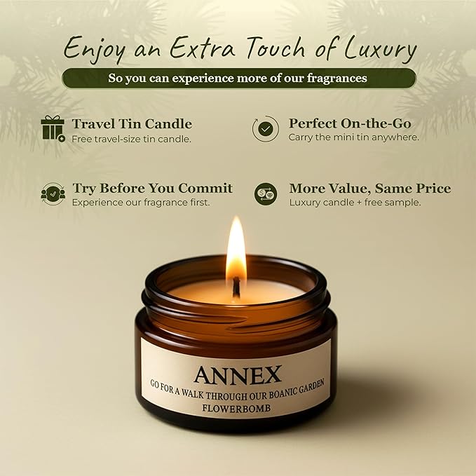 Annex Rose & Oud Luxury Scented Candle - 8oz Handmade Pink Ceramic Jar Candle - 50hr Clean Burn, 100% Non-Toxic Soy Wax, Aesthetic Home Decor Winter Gift for Men & Women - Luxury Floral Notes