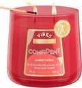 Candle-Lite Vibes Amber Floral Mood-Enhancing Scented Candles, 15 oz Jar, Aromatherapy, Proudly Poured in The USA, 2-Wick, 86 Hours Burn Time, Perfect Relaxation Gift