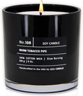 Lulu Candles | Warm Tobacco Pipe | Luxury Scented Soy Jar Candle | Hand Poured in The USA | Highly Scented Long Lasting (9 Oz.)
