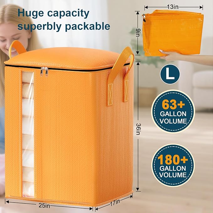 Extra Large Moving Bags 2-Pack (2 Sizes) - Extra Large Storage Bags for Packing, Organizing & Travel | Alternative to Moving Boxes, Heavy-Duty Large Storage Bag