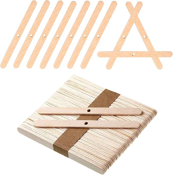 BEADNOVA Candle Wick Holders for Candle Making Wooden Wick Holder 50 pcs Centering Device Bar for DIY Making