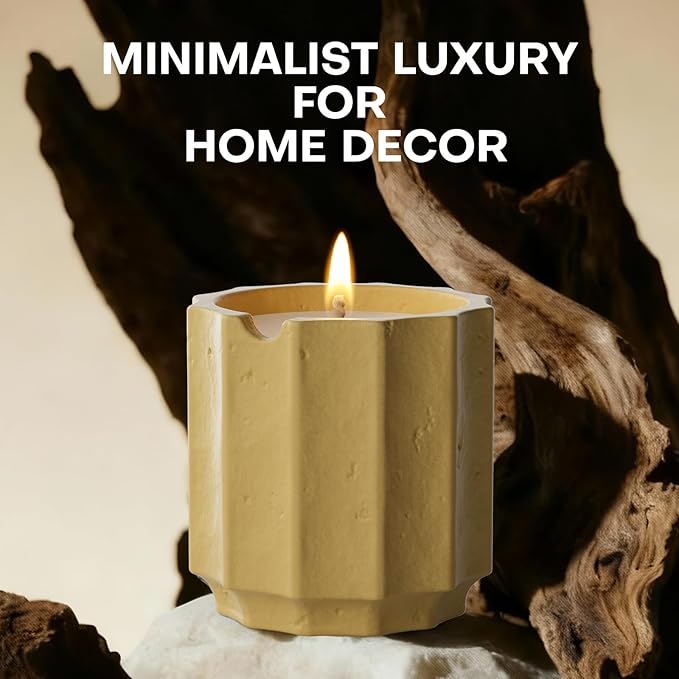 Scented Candles Set for Home, Natural Soy Wax Candle Gift, Non-Toxic Cement Jar Candles, Luxury Aromatherapy for Stress Relief, Highly Scented, Gifts for Women and Men (Tam Dao)