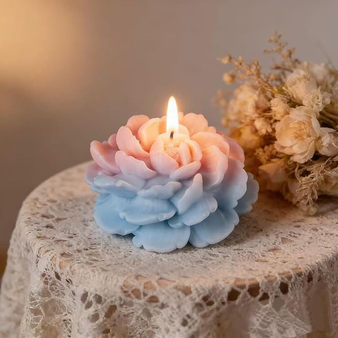 Tulip Flower Petal Mold - Cylinder Molds Silicone Wave Spiral Candle Mold - Silicone Resin Casting Molds for Candle & Resin & Soap Craft Supplies