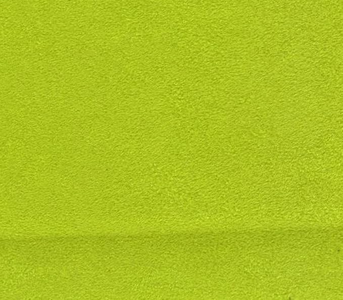 Micro/Passion Suede Fabric Cool Colors 58" Wide Sold by The Yard (58" W Continuous Yards/Seller Shipped, Lime)