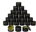 Aroparc Black Tins 4oz, Bulk Making Tins 24 Piece Containers, Jars for Candle Making - Black