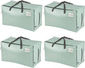 VENO 4 Pack Extra Large Heavy Duty Moving Bags with Wide Opening & Reinforced Handles, Reusable Storage Tote Bags with Strong Zippers for Clothes, College Dorm Essentials & Moving Supplies