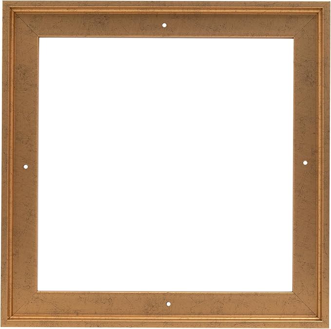 Pixy Canvas Floater Frame 24x24 for 3/4 (0.75) inch Deep Canvas Paintings/Canvas Prints/Wood Canvas Panels/Wall Art/Wall Decor/Home Decor/Artwork (Rustic Gold, 24 x 24 inch, Square)