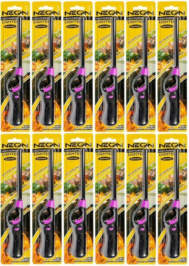 BBQ Grill Lighter Casings Refillable Butane Gas Candle Fireplace Kitchen Stove Long