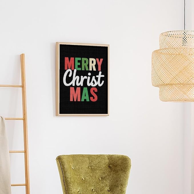 AIVKIEJK Diamond Painting Kits for Adults - Merry Christmas Painting DIY 5D Full Drill Diamond Dots Paintings with Diamonds Gem Art and Crafts Home Decor 16"x20"