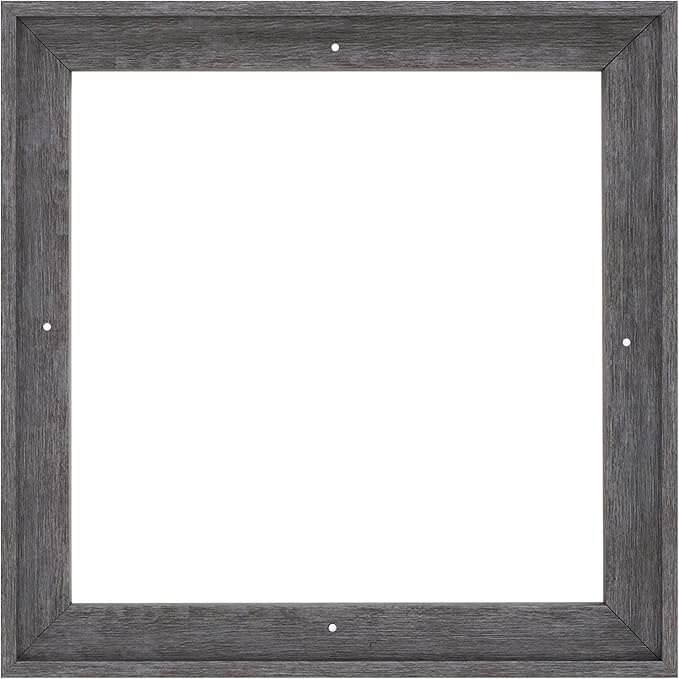 Pixy Canvas Custom Sized Floater Frame for 1-1/2 (1.5) inch Deep Canvas Paintings/Canvas Prints/Wood Canvas Panels/Wall Art/Wall Decor/Home Decor/Artwork (Rustic Gray, Custom Size, Square)