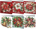 6PCS Xmas Atmosphere DIY Art Greeting Cards Congratulations Cards for Home Wall Decor and Office Display Perfect DIY Craft Gift for Adults and Kids
