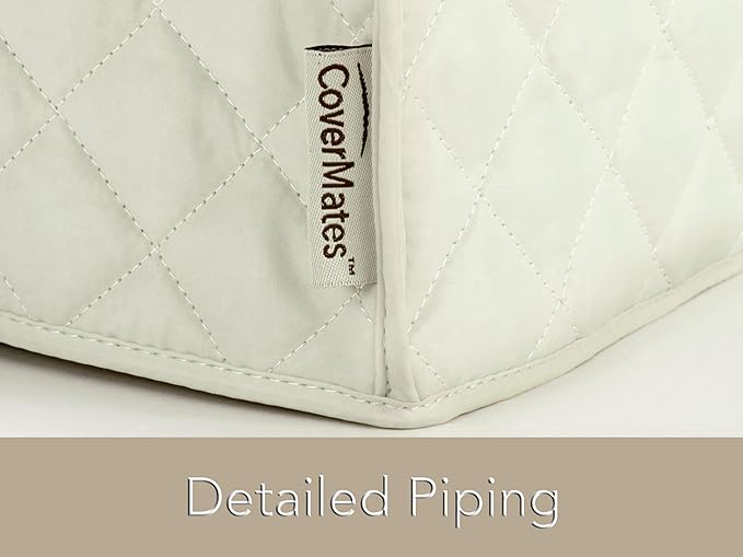 Covermates Keepsakes Blender Cover – Quilted Appliance Protector for Food Processors – Dust & Stain Resistant, Washable Slip‑On Design for Countertop Storage, Cream