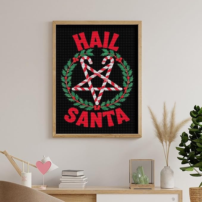 AIVKIEJK Diamond Painting Kits for Adults - Hail Santa Christmas Painting DIY 5D Full Drill Diamond Dots Paintings with Diamonds Gem Art and Crafts Home Decor 12"x16"
