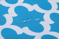 Mybecca Canvas Oxford Fabric Marine Waterproof Outdoor Awning 600 Denier Moroccan Ogee Pattern Aqua Blue/White (Cut Separate by Yard for Prime Orders-1 Yard) (60"x36")