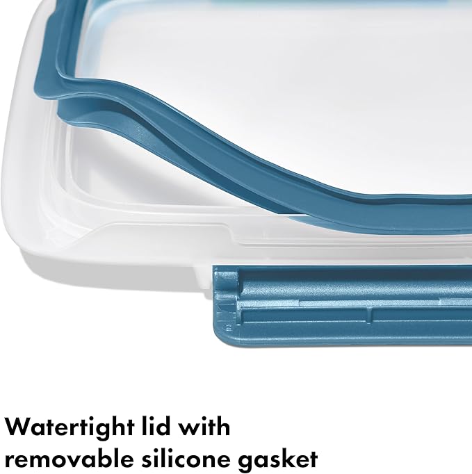 OXO Good Grips Prep & Go Slim Container with Removable Divider, Leakproof Reusable Small Meal Food Storage and Lid, Food Containers with Lids; Snack Organizer,1.8 Cups/0.4 L