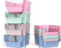 Skywin TidyFriend Stackable Storage Bins for Pantry, 4 Pack Stackable Bins For Organizing Food, Kitchen, and Bathroom Essentials (Multi)