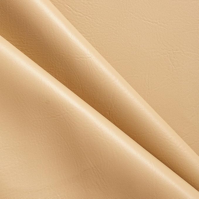 Ottertex Vinyl Fabric Faux Leather Pleather Upholstery 54" Wide by The Yard (10 Yard, Khaki)