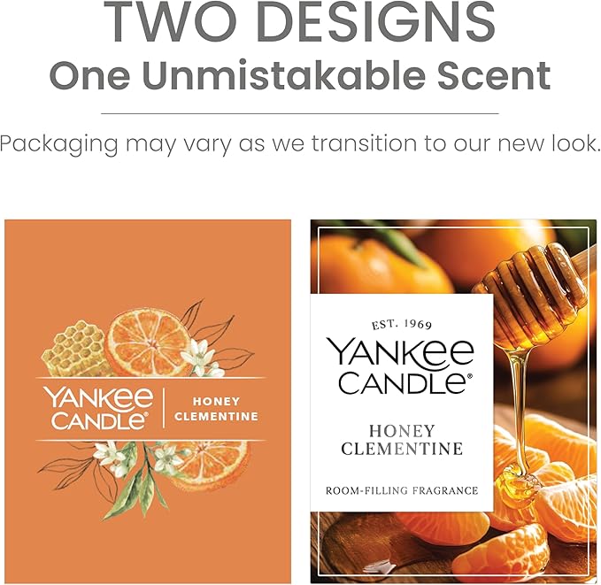 Yankee Candle Large Tumbler Scented Candle with up to 80 Hour Burn Time, Premium Plant Wax Blend for Consistent Burn, 20 oz Tumbler Candle with Room Filling Fragrance, Honey Clementine