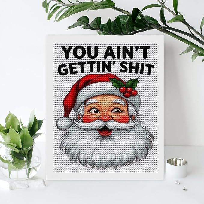 AIVKIEJK Diamond Painting Kits for Adults - Humorous Santa Claus Christmas Painting DIY 5D Full Drill Diamond Dots Paintings with Diamonds Gem Art and Crafts Home Decor 16"x20"