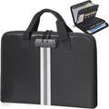 Accordion File Organizer with Combination Lock,Fireproof Expanding File Folder with Multi Pockets,13 Pockets Document Organizer with Handle & Labels,Portable Home Travel Safe Storage Letter A4 Files