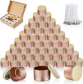 MGLIFEUL Candle Tins Jars Container Vessels for Making 4 8 Oz Rose Glod Empty Candle Tins Can Gift Box Packaging With Lid Wax Container Bulk Making Diy Candle Supplies Accessories(Rose Glod,4oz,48pcs)