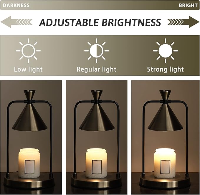 Candle Warmer Lamp with Timer Dimmer, Birthday Gifts for Women Mom, House Warming Gifts New Home Room Decor, Plug-in Operated Wax Melt Warmer for Scented Jar Candles