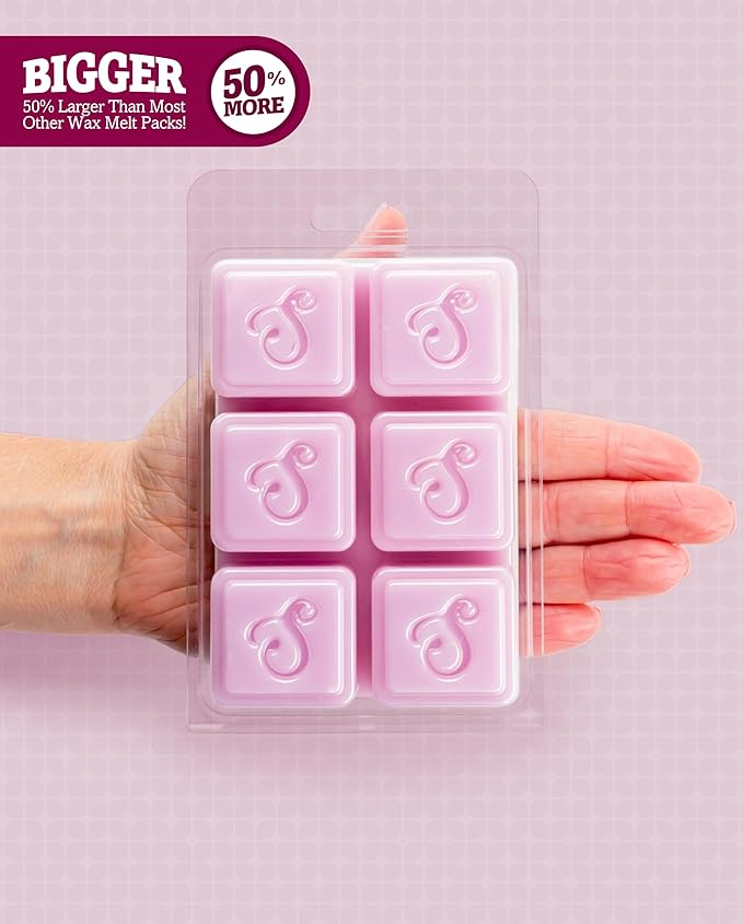 Shortie's Candle Company Pure Lilac Wax Melts Multi Pack - 2 Highly Scented 3 Oz. Bars (6 Oz. Total) - Made with Natural Oils - Flower & Floral Air Freshener Cubes Collection
