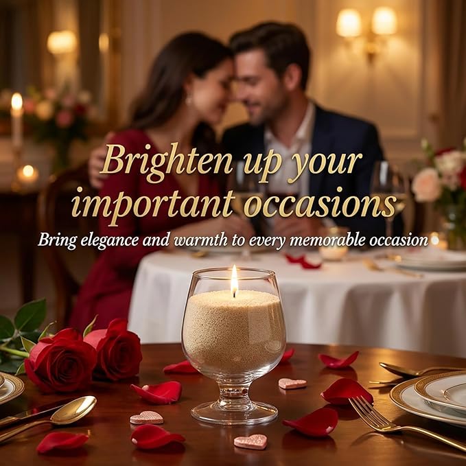 Sukh Snow Pearled-Candles with Wicks - DIY Candle Sand,Pearled Wax with Wicks,Wax,Refillable for Weddings,Partie (Sand)