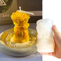 Flower Pillar Candle Molds for Candle Making, Silicone Epoxy Resin Casting Molds for DIY Aromatherapy Candles Wax Soap, Resin Craft Gifts,Gypsum Making,Making Home Decor Wedding Décor