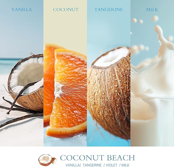 Coconut Odor Eliminating Candles, Pet Scented Candles for Home, Single Wick Soy Candle Gifts for Women, Men, Ideal for Creating Relaxing Atmosphere, Over 50 Hours of Burn Time