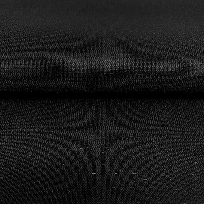 Ottertex® Polyester Ripstop Fabric (DWR) 200 Denier 6.6oz 58/60" Wide Waterproof Tent Water Repellent Dustproof Airtight Inflatable Flag Tarp Cover Excellent Fabric for Kites (Black, 5 Yard)