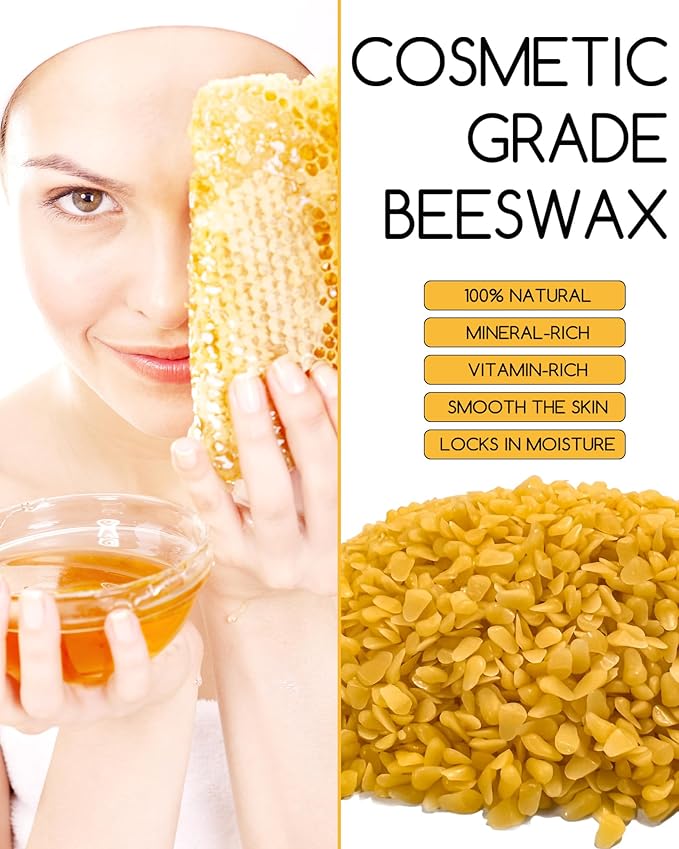 TRINIDa Beeswax Pellets 2LB(32 oz), Organic Yellow Bees Wax for DIY Candles, Beeswax for Candle Making, Skin, Body, Face, and Hair Care, Lotions, DIY Creams, Lip Balm and Soap Making Supplies