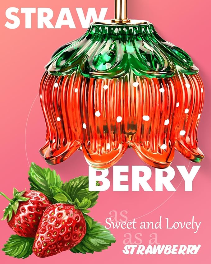Funistree Strawberry Candle Warmer Lamp, Cute Candle Lamp with Timer & Dimmable, Mothers Day Birthday Gifts for Women Mom, House Warming Gift New Home, Wax Melt Warmer for Yankee Village Candles
