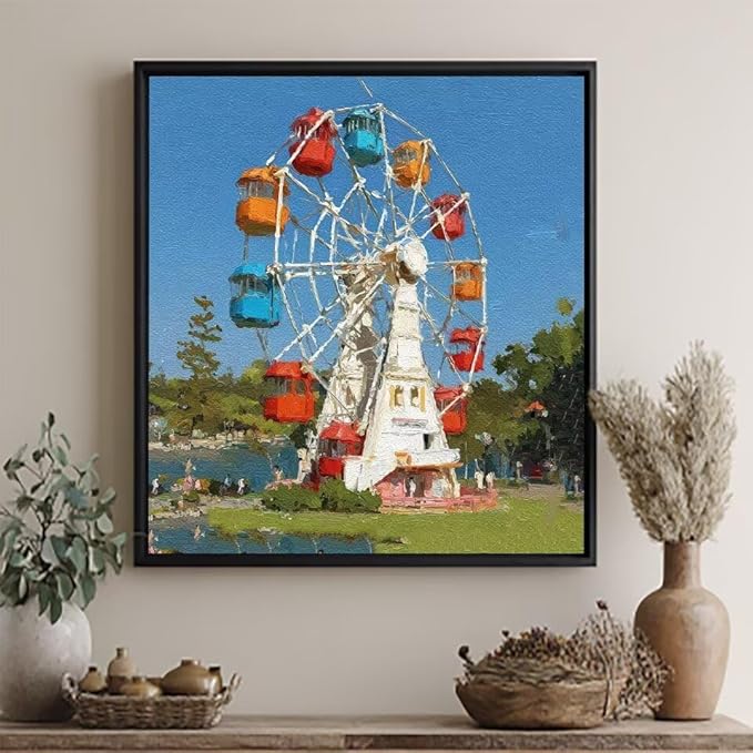 Paint by Numbers Kit for Adults Playground Paint by Numbers Tree DIY Crafts for Adults Canvas Paintings Kits, Hobbies for Women Art With Accessories for Home Wall Decor 24x24inch Without Frame 4-671R